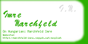 imre marchfeld business card